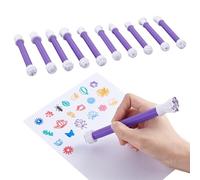 UNICRAFTALE 20 Pièces Outils Pétales Fleur pour Peinture Point 20 Formes Pétales Outil Pointillage Plastique Violet Stylos Floraux Pointillage Outils Art Points Mandalas Outil Gaufrage pour Peinture