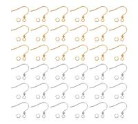 UNICRAFTALE 200Pcs 2 styles de crochets pour boucles d'oreilles en acier inoxydable 304 Fil d'oreille 200Pcs Jump Rings Fil d'oreille de poisson pour boucles d'oreilles Drop Jewelry Making