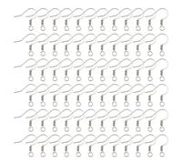 UNICRAFTALE 200pcs 304 Fermoir Boucles d'oreilles Acier Inoxydable Crochets Fil d'oreille 0.8mm Pin Boucle d'oreille Crochet avec Boucle pour Dangle Boucle d'oreille Faire 14x17x2mm, Trou 2 mm