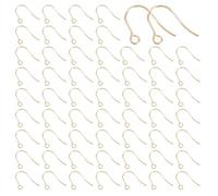 UNICRAFTALE 200pcs Crochet de Boucle D'Oreille Plaqué Or 18 carat Boucles D'Oreilles Acier Inoxydable avec Boucles Fil d'oreilles Crochets de Poisson pour la Fabrication de Boucle D'Oreille de Bijoux