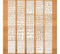 UNICRAFTALE 20Pcs Pochoirs Lettres En Plastique Réutilisables Modèles Alphabet Peinture Chiffres Pyrogravure Pour Scrapbooking Projets Artistiques Dessin Gravure Longueur 17.8cm
