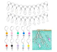 UNICRAFTALE 22Pcs Breloque Numérotée pour Tricoter avec 2pcs chaînes de Compteur de Rangs de Tricot Marqueur de Point de Crochet Marqueur de Point de Verrouillage avec Fermoirs Homard pou Couture