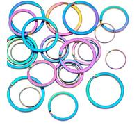 UNICRAFTALE 24pcs 3tailles porte-Clés Fendus Acier Inoxydable Rond Porte-Clés Fermoir Résultats Arc-en-Ciel Couleur Porte-Clés Anneaux Bricolage Accessoire pour Porte-Clés Boucle des Sacs Sacs à Main