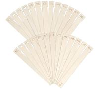UNICRAFTALE 26Pc Séparateur De Disque Vinyle Alphabétique A-Z Organiseur CD | Bois Premium, Blanc Floral, Résistant Anti-Décoloration, Double Sens Des Lettres, Utilisation Multi-Scènes, 35.1×4.05×0.2cm