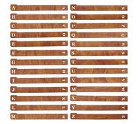 UNICRAFTALE 26pcs Séparateur de Disques Vinyles en Bois Séparateurs Alphabet AZ pour DVD CD Organisateur Alphabétique pour Disques Vinyles Guides Organisation des Lettres pour Album Support Étagère