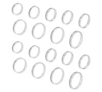 UNICRAFTALE 27 pièces 9 Tailles Bague Vierge Acier Inoxydable Bagues Rainurées de 4 mm de Large Bague Ronde Vierge pour Incrustation Bague Faite à la Main Promesse de Mariage Fabrication de Bijoux
