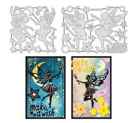 UNICRAFTALE 28 pièce Matrice de Découpe en Métal Étoile Féerique pour la Fabrication de Cartes Ange Elfe Fantaisie pour Scrapbooking Pochoir Gaufrage Album Décoration Artisanale