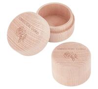 UNICRAFTALE 2Pcs Boîte Souvenir Cordon Ombilical Boîte Mémoire Gravée Motif Fleur Cadeaux Nouveau Né Douche 5x3.55cm
