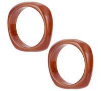UNICRAFTALE 2pcs Bracelet Jonc Imitation Marbre Acrylique Marron Coco 6.8cm Style Rétro Large et Géométrique Bracelet Tendance Coloré et Irrégulier Carré et Transparent pour Femme