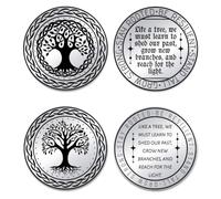 UNICRAFTALE 2pcs Cadeau de Pièce Sobriété Pièce de Défi de Arbre de Vie Yggdrasil pour Amis Pièces Commémoratives du Père Pièces Arbre de Vie de Résurrection Cadeaux pour Homme Femme en Convalescence