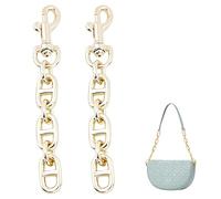 UNICRAFTALE 2pcs Chaîne D'Extension de Sac en Alliage Sac à Main Chaîne Sangle 120mm Or Clair Bandoulière Sac à Bandoulière Sangle D'Extension Chaînes avec Pivot Oeil Boulon Mousqueton Sac Sangles