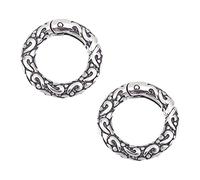 UNICRAFTALE 2pcs Mousqueton Rond 20mm Anneaux Porte Clé Anneau Mousqueton Anneaux à Ressorts Crochet à Ressort Acier Inoxydable Décorations De Sacs à Main Rond à Ressort pour Porte-Clés