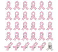 UNICRAFTALE 30 épinglette de Sensibilisation au Cancer du Sein pour Femmes Épinglette en Métal Émaillé avec Ruban Rose pour Survivantes Événements Publics Reconnaissance Caritative