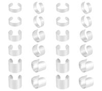 UNICRAFTALE 30 pièces 3 tailles 304 Bagues Ouvertes Bagues Réglables Acier Inoxydable Bagues Ouvertes Métal Anneaux à Large Bande pour Femmes Hommes Bague Simple Bijoux 6/10/15mm de Large