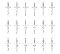 UNICRAFTALE 30 pièces Breloques D'Épée de Style Tibétain Pendentifs de Connecteur de Poignard en Alliage Pendentifs de Liens en Forme D'Épée Punk Marque-Pages Figurines D'Anime Breloque de Décoration