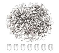 UNICRAFTALE 300 pcs 304 en Acier Inoxydable Snap On Bails Pincement Bails Pendentif Bails Connecteurs Crochet Pendentif Fermoirs pour BRICOLAGE Dangle Charms Neckalce Bijoux DIY Making 7x6.5x3mm