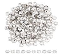 UNICRAFTALE 300 Pcs Fleur Caps 304 en Acier Inoxydable 6mm Diamètre Perle Cône Métal Embouts pour DIY Fabrication de Bijoux 6x1mm, Couleur du Trou 1 mm
