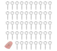 UNICRAFTALE 300 pièces Mini Crochet à Visser Crochets à Oeil Acier Inoxydable Épingles à Oeil à Vis Crochet Vis Oeillets Metal Piton a Oeil Petite Vis à Oeil pour Bois Bijoux Perles Breloques