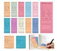 UNICRAFTALE 300Pcs Marque Pages Colorés de Critique de Livres pour Amateurs de Livres Suivi de Lecture Bloc Notes Liste de Lecture Marque Page de Lecture Cadeaux pour Littéraires Passionnés 15x6cm
