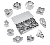 UNICRAFTALE 30Pcs 10 Style Emporte-pièces de Pâques Acier Inoxydable Outils de Découpe pour Trous de Cuir 3 taille Cœur Étoile Fleur Rond Creux Perforatrice pour Trou de Cuir Matrice de Découpe