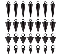 UNICRAFTALE 32pcs Acier Inoxydable Cone Breloques 4 Styles Hypoallergénique Punk Style Breloques Spike Pendentifs Dangle Breloques pour Collier Boucle D'Oreille Bracelet Fabrication de Bijoux