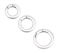 UNICRAFTALE 3pcs 7 Gauge Spring Gate Rings Fermoirs à Pression en Acier Inoxydable 11~17mm Intérieur O Ring Clips Snap Hooks Spring Keyring Boucle Fermoirs pour Sac à Main Bandoulière Porte-Clés