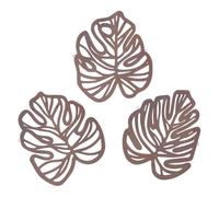 UNICRAFTALE 3Pcs Décor Mural En Bois De Feuilles De Palmier Encadrement De Porte En Bois À Motif Feuille De Palmier Décor Murale Tropicale Vintage Art Mural Jungle Ornements Suspendus Pour Chambre