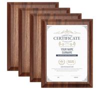 UNICRAFTALE 4 Pièces DIY Plaques De Récompense Vierges Brun Noix De Coco Personnalisées Gravées Plaque De Récompense Vierge Avec Bord Biseauté Trophées En Bois Cadeau Pour Remerciements 177x127x15.5mm