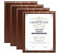 UNICRAFTALE 4 Pièces Plaques De Récompense Vierges Brun Coco Personnalisées Gravées Plaque De Récompense Vierge Avec Bord Biseauté Trophées En Bois Cadeaux Pour Remerciements 255x203x15.5mm