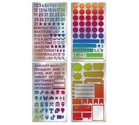 UNICRAFTALE 4 pochoir en Métal pour L'Artisanat la Gravure Sur Bois 4 styles de Pochoirs Alphabet et Chiffres en Acier Inoxydable Réutilisables pour la Planification le Dessin le Scrapbooking