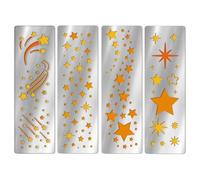 UNICRAFTALE 4 pochoir Métallique Réutilisable en Acier Inoxydable pour Noël Motif Étoiles Filantes pour Scrapbooking Album Photo Gaufrage Décoratif Carte en Papier
