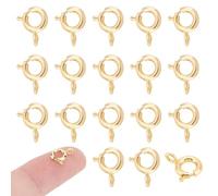 UNICRAFTALE 40 Pièces Fermoirs à Ressort Plaqués Or 18 Carats 6mm de Connecteur pour Collier et Bracelet - Mini Accessoires pour la Fabrication de Bijoux