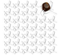 UNICRAFTALE 40 Pièces Support de Présentation en Acrylique pour Cristaux Géodes Minéraux Agate Corail Fossile Gemmes avec Socles Étagères 4.1 x 2.95 x 3.5 cm