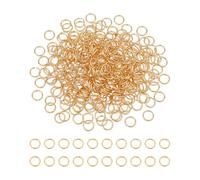 UNICRAFTALE 400pcs Anneaux de Saut Ouvert Plaqué Or 18 carats Anneau de Jonction Anneaux Ronds 6mm Anneaux Métal pour la Fabrication de Bijoux et Accessoires de Porte Clés Boucle D'Oreille Bracelet