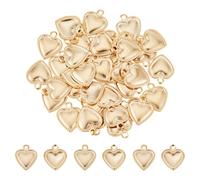 UNICRAFTALE 40Pcs Breloque Cœur Plaqué Or 24 carats Breloques en Forme de Cœur Petit et Mignon pour la Saint Valentin pour Porte Clés Boucles D'Oreilles Bracelets Colliers Fabrication de Bijoux