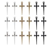 UNICRAFTALE 45pcs Breloques Épée 3 couleurs 34.5mm Dague Grand Connecteur Pendentifs Styles Tibétains Breloques Épée en Métal pour Collier Bracelets Fabrication de Bijoux