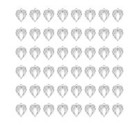 UNICRAFTALE 50pcs Breloque Ailes D'Ange Breloques Ailes Mrtal Pendentifs en Plumes Breloques Vintage Pendentifs pour la Fabrication de Bijoux Colliers Bracelets Boucles D'Oreilles Breloques de Noël