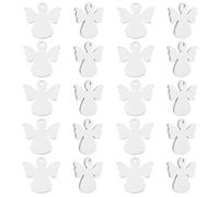 UNICRAFTALE 50pcs Breloque Ange Breloques Acier Inoxydable Breloques Métal Fabrication de Bijoux Breloques pour Boucles D'Oreilles de Noël Collier Bracelet Fournitures D'Artisanat Trou de 1.2mm