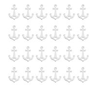 UNICRAFTALE 50pcs Collier Ancre Nautique Ancre en Acier Inoxydable avec Coeur Signe D'Ancre Vintage Breloques en Métal Pendentif Hypoallergénique pour la Fabrication de Bijoux 15x11mm