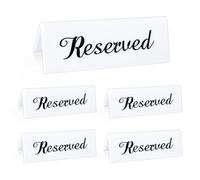 UNICRAFTALE 5Pièces Panneau de Table Réservée Panneau de Table Noire Support de Bureau Signe Réservé en Acrylique Panneau de Réservation D'Invités pour Restaurant Table Réservée Double Face pour Fête