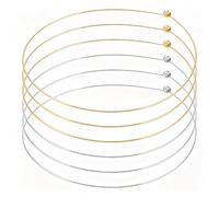 UNICRAFTALE 6 Pièces 2 Couleurs Collier Ras Du Cu En Fil Enveloppé 14cm Collier Métallique Or Ouvert Bijoux DIY Chaîne Métallique Réglable Collier Minimaliste pour Création de Bijoux