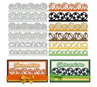 UNICRAFTALE 6 Pièces Dies de Découpe Sport Bordure Balle Acier Carbone Pochoirs Volleyball Basketball Football Dies de Découpe pour Création Carte Sport Gaufrage Papier Dies Pochoirs pour Album Photo