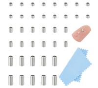UNICRAFTALE 60 pièces Perle à Écraser Argent Sterling 925 1.5mm 2mm Perles à Sertir Tube Perles Intercalaire Perles pour Bracelet Embout de Curseur Tube d'extrémité à Sertir pour Fabrication de Bijoux