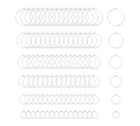 UNICRAFTALE 60pcs 15/20/25/30/35/40mm Créoles en Acier Inoxydable Fabrication de Bijoux Boucles d'Oreilles Verre à Vin Composants Charmes pour Bijoux Couleur Acier Inoxydable
