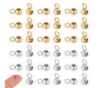 UNICRAFTALE 60pcs 2couleurs 4mm de Diamètre 304 bélières en Tube D'Acier Inoxydable Rondelle Bail Beads Hanger Links Metal Loop Bails Connector Charms Beads Bar Loose Spacer Bead pour Bracelet Jewelry