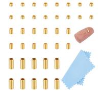 UNICRAFTALE 60pcs Perle à Écraser Argent Sterling 925 1.5mm 2mm Perles à Sertir Tube Perle Intercalaire Doré Perles pour Bracelet Embout de Curseur Tube d'extrémité à Sertir pour Fabrication de Bijoux