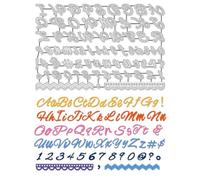 UNICRAFTALE 67Pcs Matrice de Découpe de Alphabet Modèle de Pochoir de Gaufrage de Chiffre avec Lettres de Ponctuation Matrices de Découpe Métal pour Scrapbooking Décoration Album Photo Cadeaux de Noël
