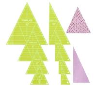 UNICRAFTALE 8 gabarit de Matelassage Triangulaire Règles Triangulaires pour Matelassage Règles Transparentes en Acrylique pour T Shirts Modèle de Patchwork à la Main en Acrylique