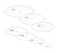 UNICRAFTALE 8 pièce 8 tailles Pochoir de Dessin Œil de Cheval en Acrylique Transparent Réutilisable Pochoirs Sashiko Modèle Géométrique Pochoirs de Peinture pour Scrapbooking Projets Scolaires