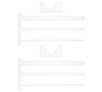 UNICRAFTALE 8 Pièces 4 Styles Guide de Couverture pour Livres Acrylique Transparent Kits de Reliure Outil de Couverture pour Création de Couvertures de Livres Album Journal Scrapbook